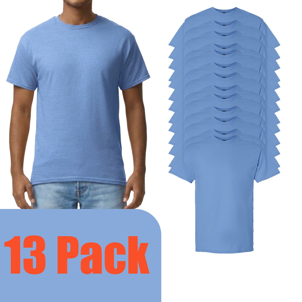 Gildan Adult's Ultra Cotton T-Shirt, Short Sleeve Craft & DIY Carolina Blue Blank Casual Shirt
